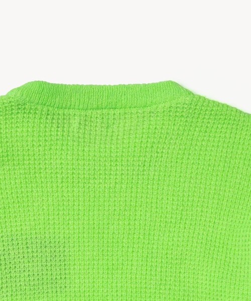 bonjour records（ボンジュールレコーズ）の「【ARIES】Waffle Knit Jumper（ニット/セーター・メンズ・ベージュ/グリーン・MEDIUM/LARGE）」の4枚目の写真