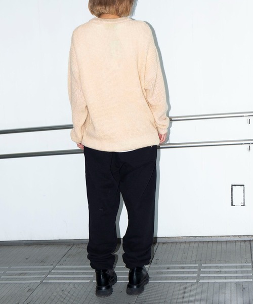 bonjour records（ボンジュールレコーズ）の「【ARIES】Waffle Knit Jumper（ニット/セーター・メンズ・ベージュ/グリーン・MEDIUM/LARGE）」の18枚目の写真