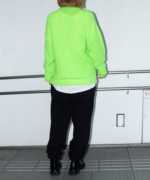 bonjour records（ボンジュールレコーズ）の「【ARIES】Waffle Knit Jumper（ニット/セーター・メンズ・ベージュ/グリーン・MEDIUM/LARGE）」の22枚目の写真