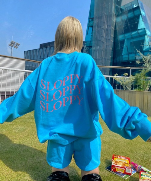 WHO'S WHO gallery（フーズフーギャラリー）の「【SLOPPY/スロッピー】裏毛クルースウェット（スウェット・レディース・ブラウン/ブラック/オートミール/グリーン/サックスブルー・FREE）」の5枚目の写真