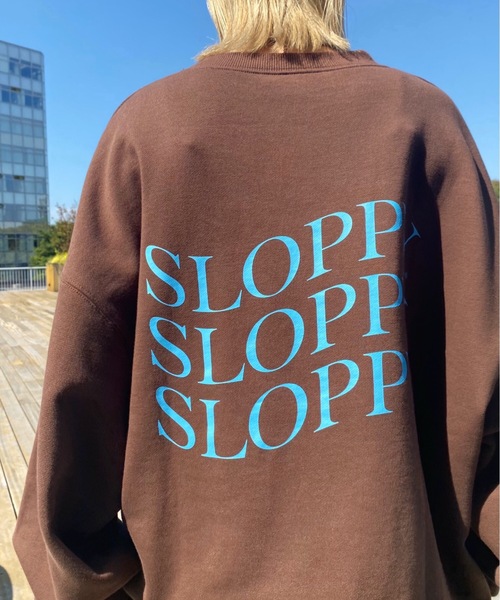 WHO'S WHO gallery（フーズフーギャラリー）の「【SLOPPY/スロッピー】裏毛クルースウェット（スウェット・レディース・ブラウン/ブラック/オートミール/グリーン/サックスブルー・FREE）」の10枚目の写真