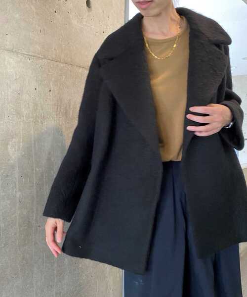 Liesse（リエス）の「シャギーBIGカラーショートコート（その他