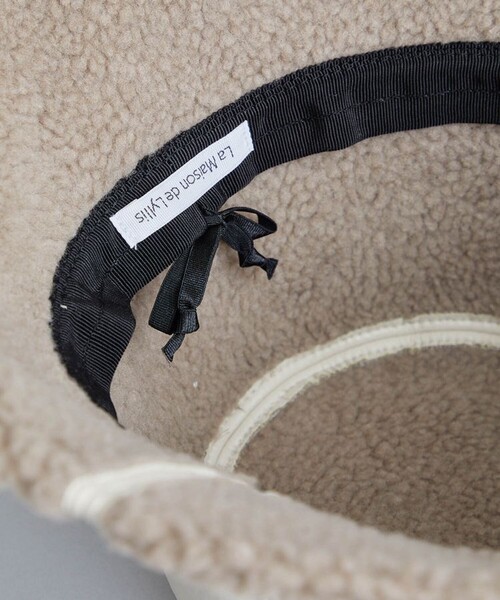 La Maison de Lyllis(メゾンドリリス)の「【La Maison de Lyllis(ラメゾンドリリス)】ポットムートン 2213021(ハット・レディース・ブラウン/ブラック/アイボリー・FREE)」の10枚目の写真