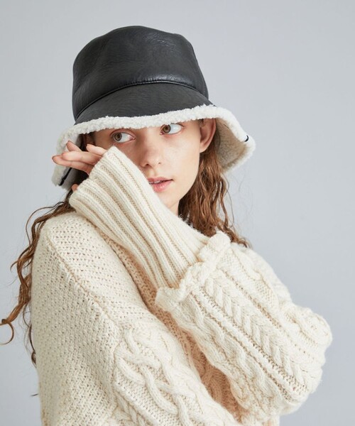 La Maison de Lyllis(メゾンドリリス)の「【La Maison de Lyllis(ラメゾンドリリス)】ポットムートン 2213021(ハット・レディース・ブラウン/ブラック/アイボリー・FREE)」の12枚目の写真