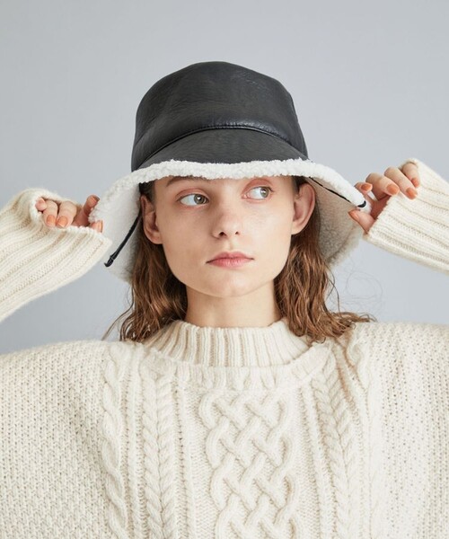 La Maison de Lyllis(メゾンドリリス)の「【La Maison de Lyllis(ラメゾンドリリス)】ポットムートン 2213021(ハット・レディース・ブラウン/ブラック/アイボリー・FREE)」の13枚目の写真