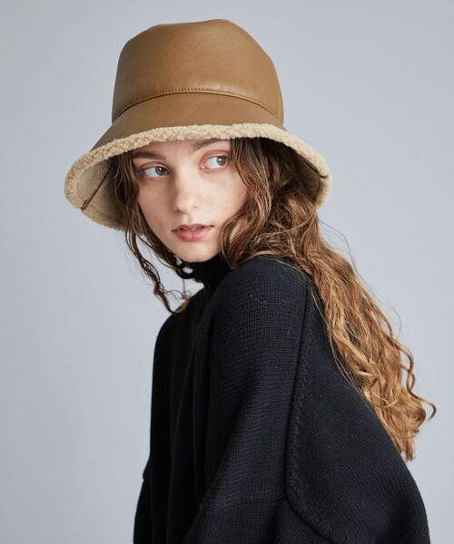 La Maison de Lyllis(メゾンドリリス)の「【La Maison de Lyllis(ラメゾンドリリス)】ポットムートン 2213021(ハット・レディース・ブラウン/ブラック/アイボリー・FREE)」の19枚目の写真