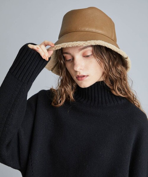 La Maison de Lyllis(メゾンドリリス)の「【La Maison de Lyllis(ラメゾンドリリス)】ポットムートン 2213021(ハット・レディース・ブラウン/ブラック/アイボリー・FREE)」の20枚目の写真