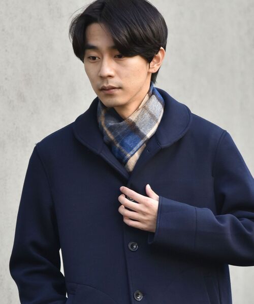 SHIPS(シップス)の「SHIPS: MOON チェックマフラー(マフラー・メンズ・ブルー/コバルトブルー/オリーブ/イエロー・ONE SIZE)」の14枚目の写真