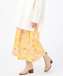 TOMORROWLAND  | アイヴィーフラワープリント アシンメトリータックミディスカート(スカート)