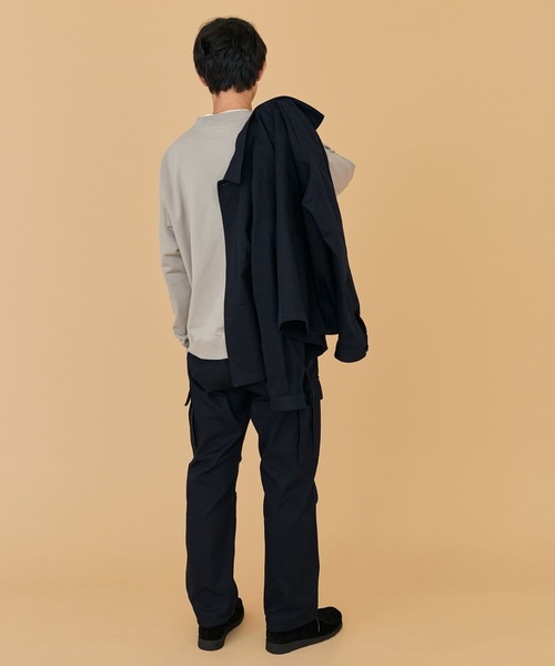 URBAN RESEARCH DOORS(アーバンリサーチドアーズ)の「White Label ミリタリークロス ショートブルゾン(ブルゾン・メンズ・ネイビー・MEDIUM/LARGE)」の4枚目の写真