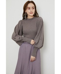 rienda | ラウンドスリーブニットトップス(ニット/セーター)