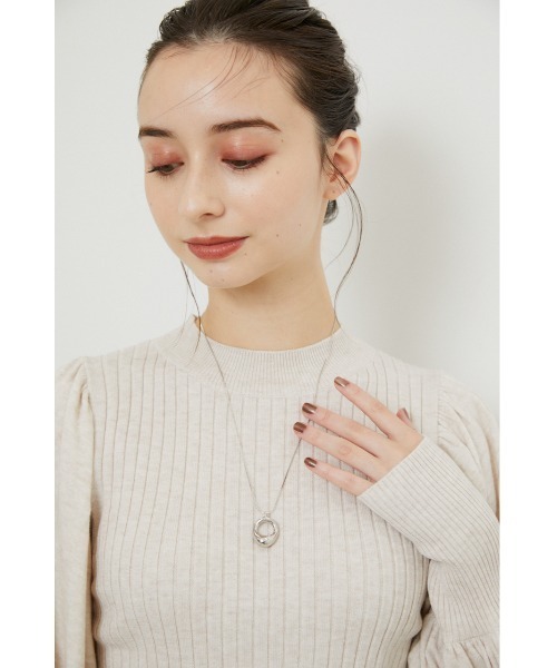 rienda（リエンダ）の「ラウンドスリーブニットトップス（ニット/セーター・レディース・ライトブルー/ブラック/ブラウン/ライトベージュ・FREE）」の10枚目の写真