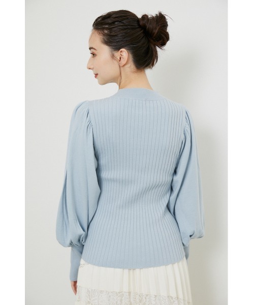 rienda（リエンダ）の「ラウンドスリーブニットトップス（ニット/セーター・レディース・ライトブルー/ブラック/ブラウン/ライトベージュ・FREE）」の18枚目の写真