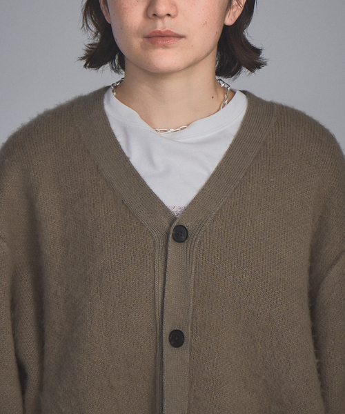 NOMINE（ノミネ）の「モヘアライク シャギーオーバーサイズ カーディガン（カーディガン/ボレロ・レディース・レッド/グリーン/モカ・フリー）」の20枚目の写真