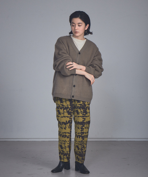 NOMINE（ノミネ）の「モヘアライク シャギーオーバーサイズ カーディガン（カーディガン/ボレロ・レディース・レッド/グリーン/モカ・フリー）」の16枚目の写真