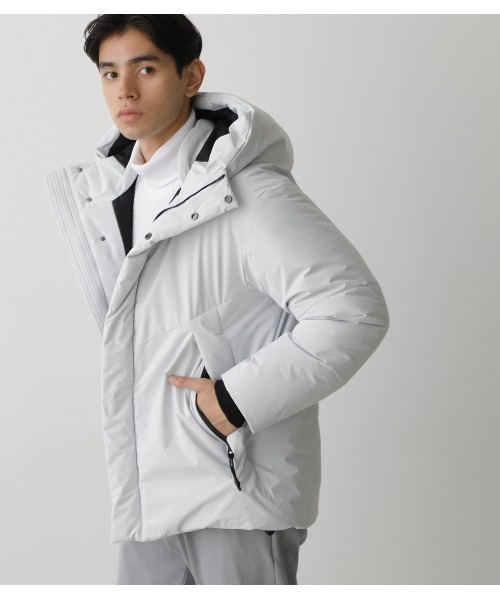AZUL by moussy(アズールバイマウジー)の「CLIMASHIELD HOODIE JACKET/CLIMASHIELDフーディージャケット(ダウンジャケット/コート・メンズ・ホワイト/ブラック・MEDIUM/LARGE)」の3枚目の写真