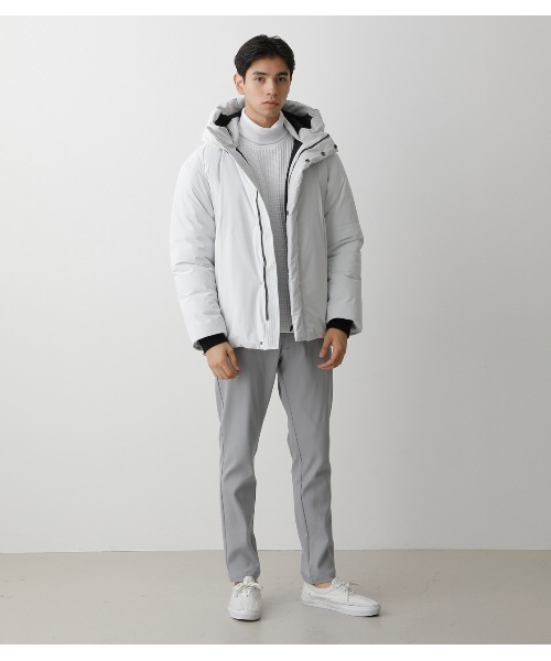 AZUL by moussy(アズールバイマウジー)の「CLIMASHIELD HOODIE JACKET/CLIMASHIELDフーディージャケット(ダウンジャケット/コート・メンズ・ホワイト/ブラック・MEDIUM/LARGE)」の4枚目の写真