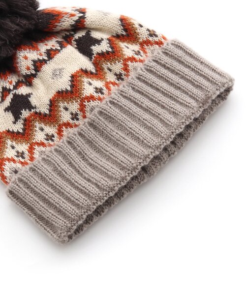 BREEZE（ブリーズ）の「ノルディックニット帽（ニットキャップ/ビーニー・キッズ・ベージュ/ダークグリーン・54/48/50）」の7枚目の写真