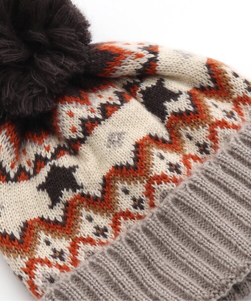 BREEZE（ブリーズ）の「ノルディックニット帽（ニットキャップ/ビーニー・キッズ・ベージュ/ダークグリーン・54/48/50）」の4枚目の写真