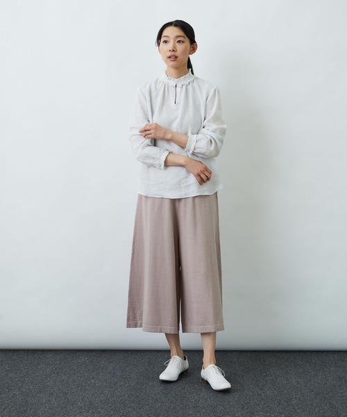 LOISIR（ロワズィール）の「グランジリネンフリルカラーブラウス