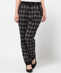 axes femme | チェック柄テーパードパンツ(その他パンツ)