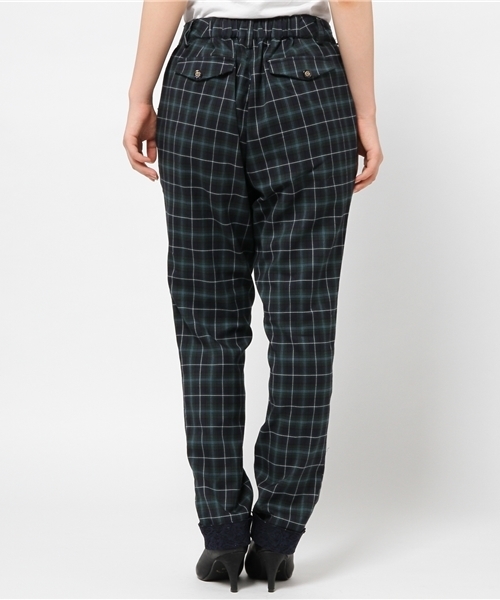 axes femme（アクシーズファム）の「チェック柄テーパードパンツ（その他パンツ・レディース・ワイン/ブラック/ダークグリーン・MEDIUM）」の6枚目の写真
