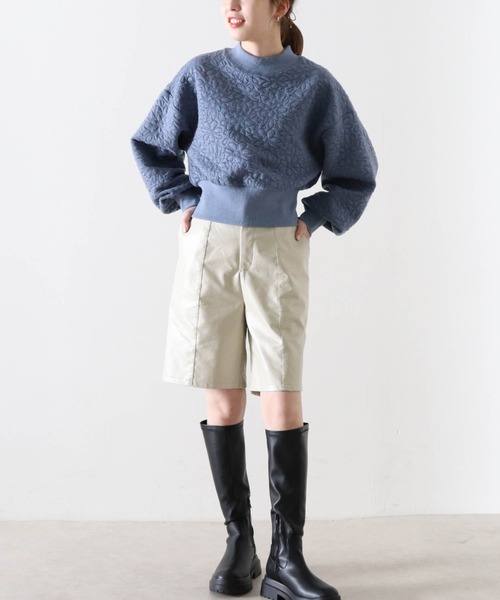 Cheek（チーク）の「花柄膨れリブハイネックプルオーバー（スウェット・レディース・オフホワイト/ブラック/ブルー・MEDIUM）」の18枚目の写真