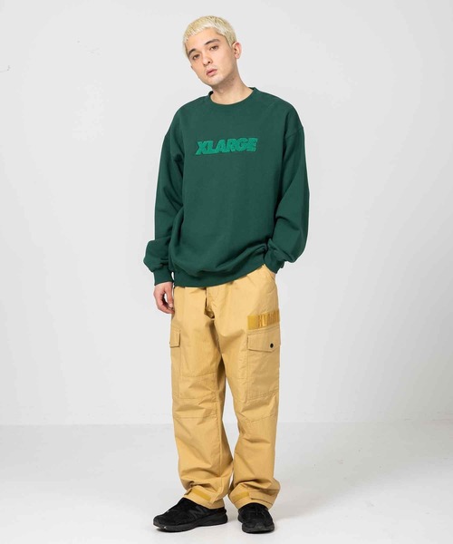 XLARGE（エクストララージ）の「EMBROIDERY STANDARD LOGO CREWNECK SWEAT（スウェット・メンズ・ブラック/ホワイト/グリーン/ネイビー/イエロー・L/S/M/XL/X-LARGE）」の14枚目の写真