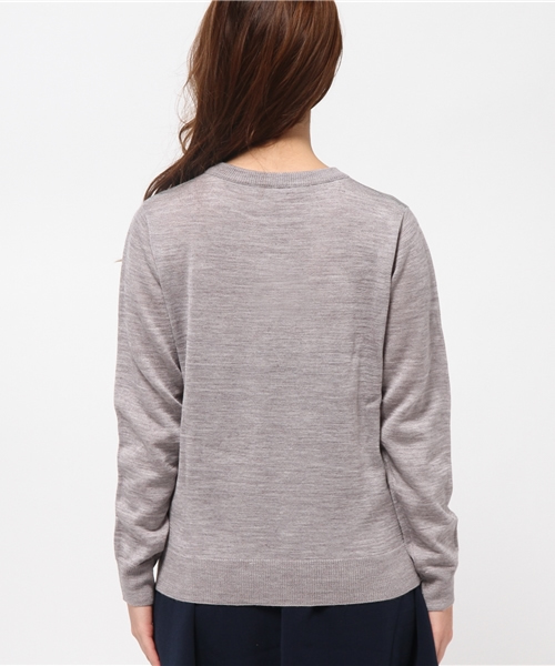 CIAOPANIC（チャオパニック）の「【Ciaopanic】W混COLLEGEJQPO（ニット/セーター・レディース・グリーン/グレー・FREE）」の5枚目の写真