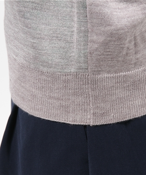 CIAOPANIC（チャオパニック）の「【Ciaopanic】W混COLLEGEJQPO（ニット/セーター・レディース・グリーン/グレー・FREE）」の9枚目の写真