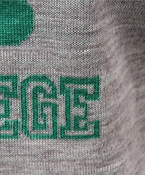 CIAOPANIC（チャオパニック）の「【Ciaopanic】W混COLLEGEJQPO（ニット/セーター・レディース・グリーン/グレー・FREE）」の10枚目の写真