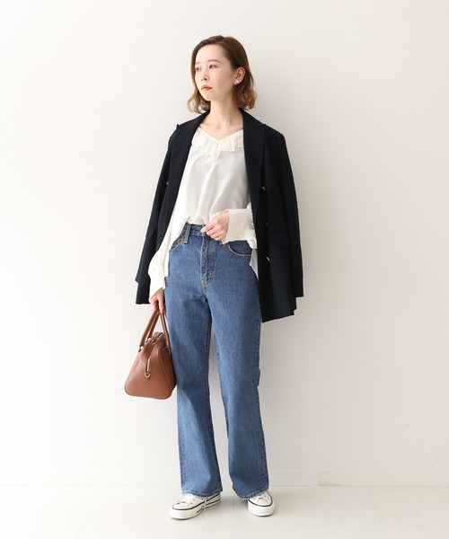 SLOBE IENA（スローブイエナ）の「フリルVネックブラウス