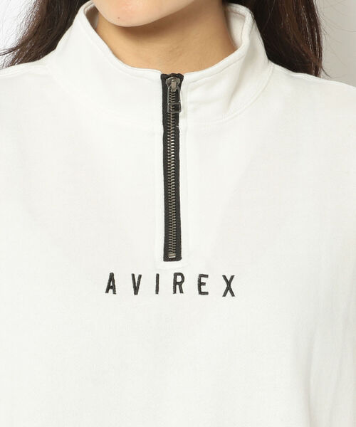 AVIREX（アヴィレックス）の「【直営店限定】AVIREX HARF ZIP SWEAT/ ハーフジップスウェット / アヴィレックス（スウェット・レディース・ブラック/オフホワイト/マスタード・FREE）」の6枚目の写真