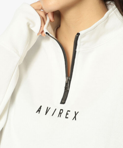AVIREX（アヴィレックス）の「【直営店限定】AVIREX HARF ZIP SWEAT/ ハーフジップスウェット / アヴィレックス（スウェット・レディース・ブラック/オフホワイト/マスタード・FREE）」の7枚目の写真