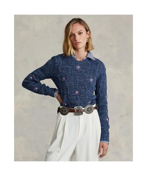 POLO RALPH LAUREN（ポロ ラルフ ローレン）の「エンブロイダード ケーブルニット