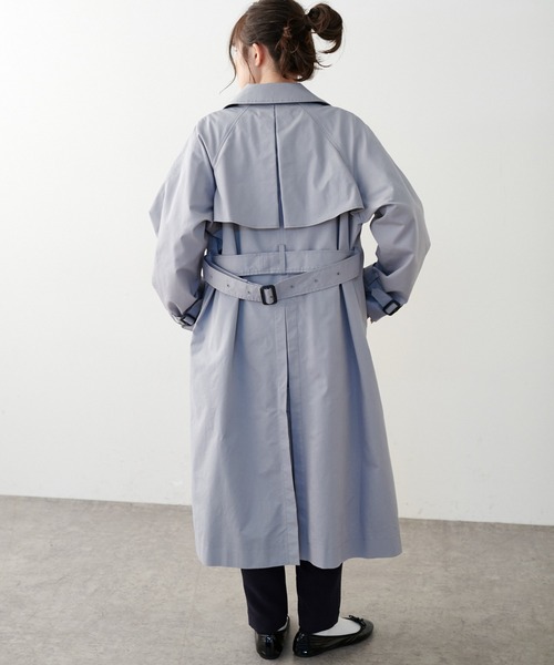 PUAL CE CIN（ピュアルセシン）の「ストライプキルトライナー付きトレンチコート（トレンチコート・レディース・グレー/ベージュ・FREE）」の7枚目の写真