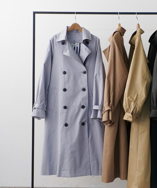 PUAL CE CIN（ピュアルセシン）の「ストライプキルトライナー付きトレンチコート（トレンチコート・レディース・グレー/ベージュ・FREE）」の14枚目の写真