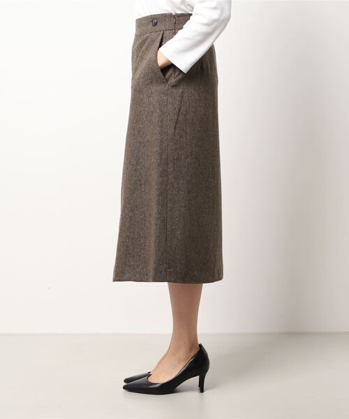 Te chichi（テチチ）の「ツイードボックスタックスカート（スカート・レディース・ブラウン/グレー・SMALL/MEDIUM）」の3枚目の写真