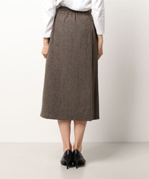 Te chichi（テチチ）の「ツイードボックスタックスカート（スカート・レディース・ブラウン/グレー・SMALL/MEDIUM）」の4枚目の写真