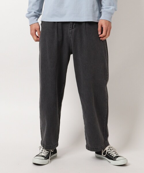 BASECONTROL(ベースコントロール)の「◆コットンデニム ワイドシルエットパンツ(デニムパンツ・メンズ・チャコールグレー/ライトブルー/ブラック/ネイビー/サックスブルー/ブルー/ブルー系・02/03/04)」の1枚目の写真