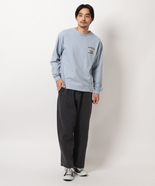 BASECONTROL(ベースコントロール)の「◆コットンデニム ワイドシルエットパンツ(デニムパンツ・メンズ・チャコールグレー/ライトブルー/ブラック/ネイビー/サックスブルー/ブルー/ブルー系・02/03/04)」の16枚目の写真