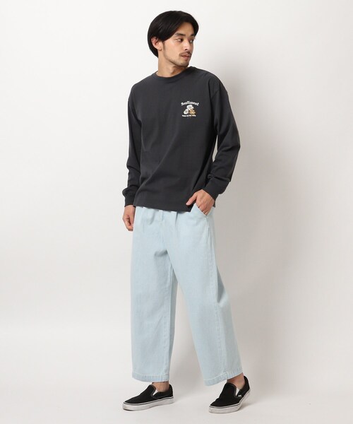 BASECONTROL(ベースコントロール)の「◆コットンデニム ワイドシルエットパンツ(デニムパンツ・メンズ・チャコールグレー/ライトブルー/ブラック/ネイビー/サックスブルー/ブルー/ブルー系・02/03/04)」の17枚目の写真