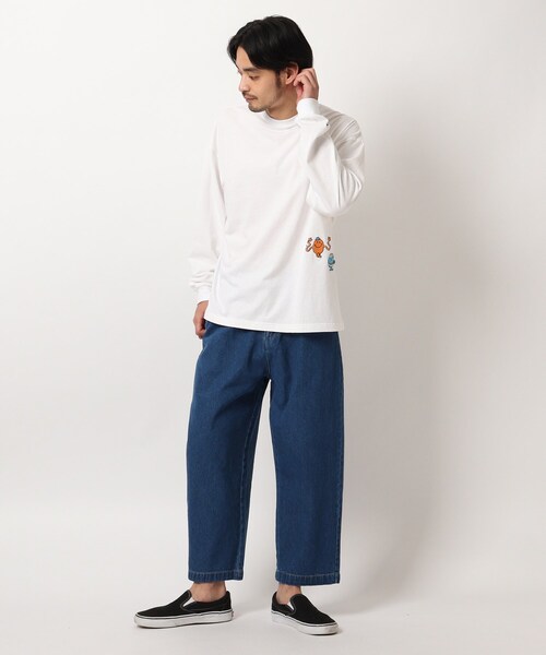 BASECONTROL(ベースコントロール)の「◆コットンデニム ワイドシルエットパンツ(デニムパンツ・メンズ・チャコールグレー/ライトブルー/ブラック/ネイビー/サックスブルー/ブルー/ブルー系・02/03/04)」の19枚目の写真