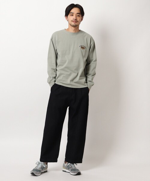 BASECONTROL(ベースコントロール)の「◆コットンデニム ワイドシルエットパンツ(デニムパンツ・メンズ・チャコールグレー/ライトブルー/ブラック/ネイビー/サックスブルー/ブルー/ブルー系・02/03/04)」の22枚目の写真