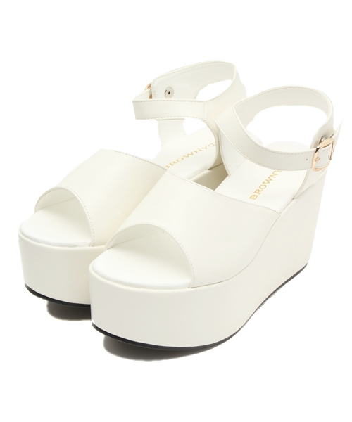 WEGO(ウィゴー)の「WEGO/フェイクレザー厚底サンダル(サンダル・レディース・ホワイト/ブラック/グリーン/パープル/イエロー/その他1・MEDIUM/LARGE)」の12枚目の写真