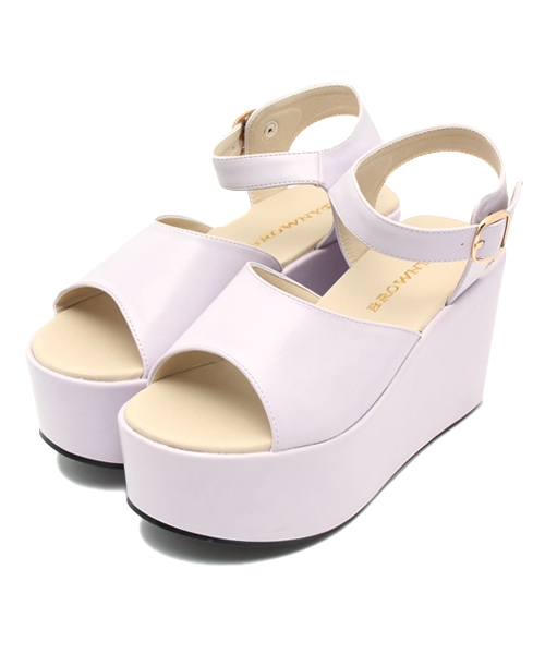 WEGO(ウィゴー)の「WEGO/フェイクレザー厚底サンダル(サンダル・レディース・ホワイト/ブラック/グリーン/パープル/イエロー/その他1・MEDIUM/LARGE)」の8枚目の写真