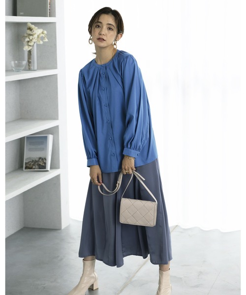 GeeRA(ジーラ)の「前後2WAYシャーリングタイブラウス(シャツ/ブラウス・レディース・ドット/ライトグレー/ブルー・MEDIUM/LARGE/X-LARGE)」の11枚目の写真
