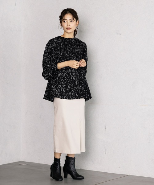 GeeRA(ジーラ)の「前後2WAYシャーリングタイブラウス(シャツ/ブラウス・レディース・ドット/ライトグレー/ブルー・MEDIUM/LARGE/X-LARGE)」の12枚目の写真