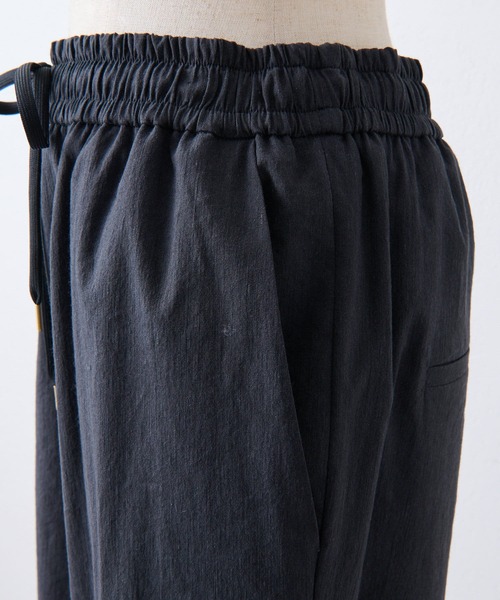 BEARDSLEY（ビアズリー）の「3サイズ展開 麻混トラックバギー（その他パンツ・レディース・ダークグレー/ブルー/ホワイト・1/2/0）」の14枚目の写真