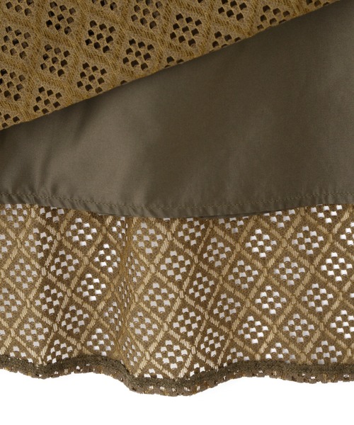 N.（N. Natural Beauty Basic）（エヌエヌナチュラルビューティーベーシック）の「◆ボリュームフレアレーススカート（スカート・レディース・オフホワイト/ブラック/モカ・MEDIUM）」の19枚目の写真